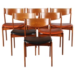 Set of Six Teak Dining Chairs by Vilhelm Jørgensen