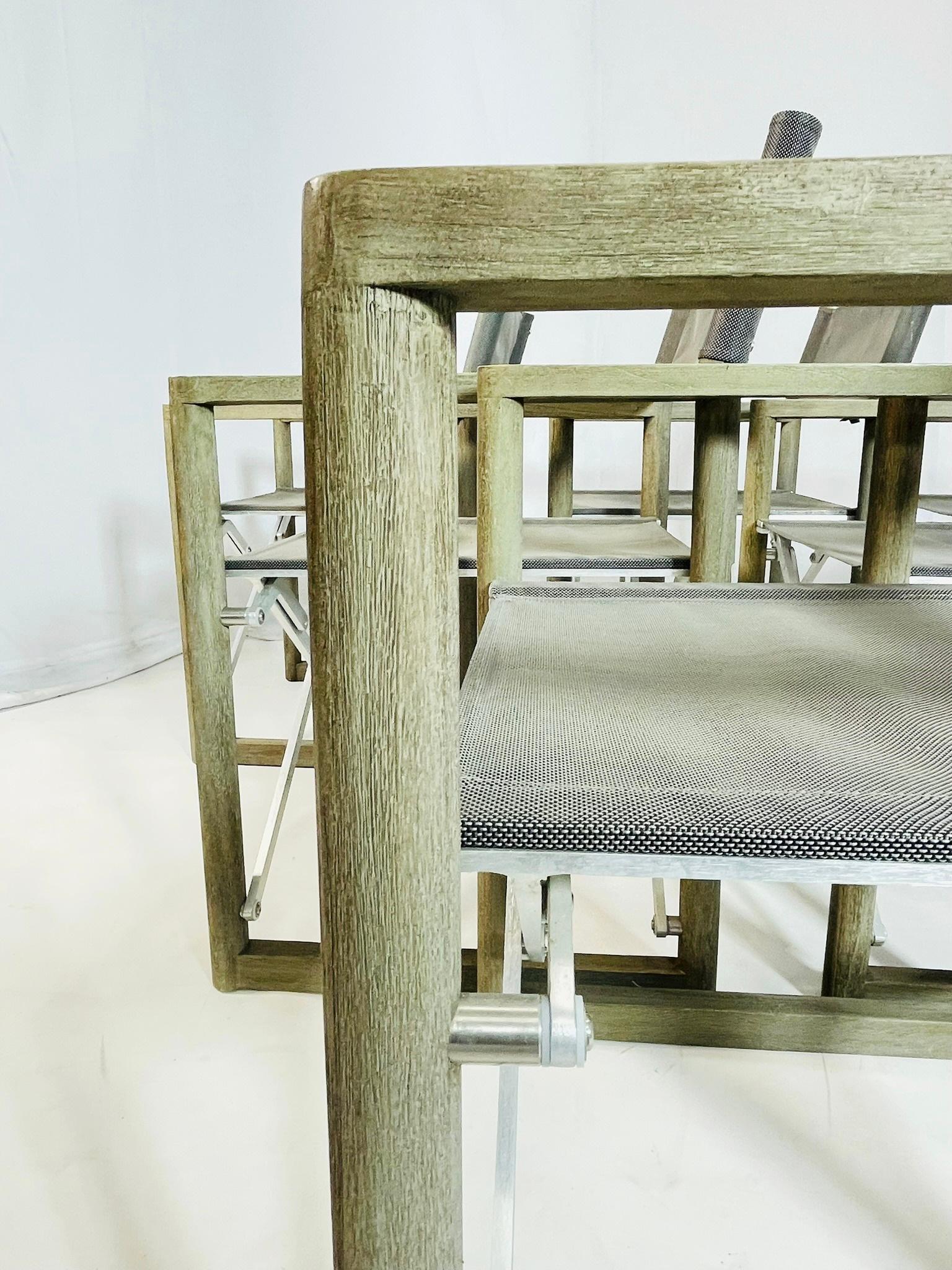 Set di sei sedie pieghevoli in teak di The Condos Brothers per Restoration Hardware in vendita 4