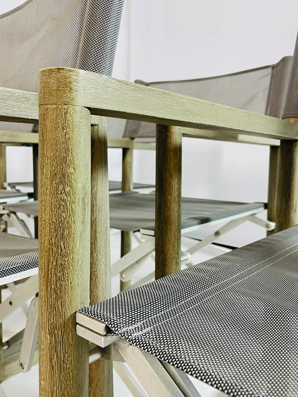 Set di sei sedie pieghevoli in teak di The Condos Brothers per Restoration Hardware in vendita 9