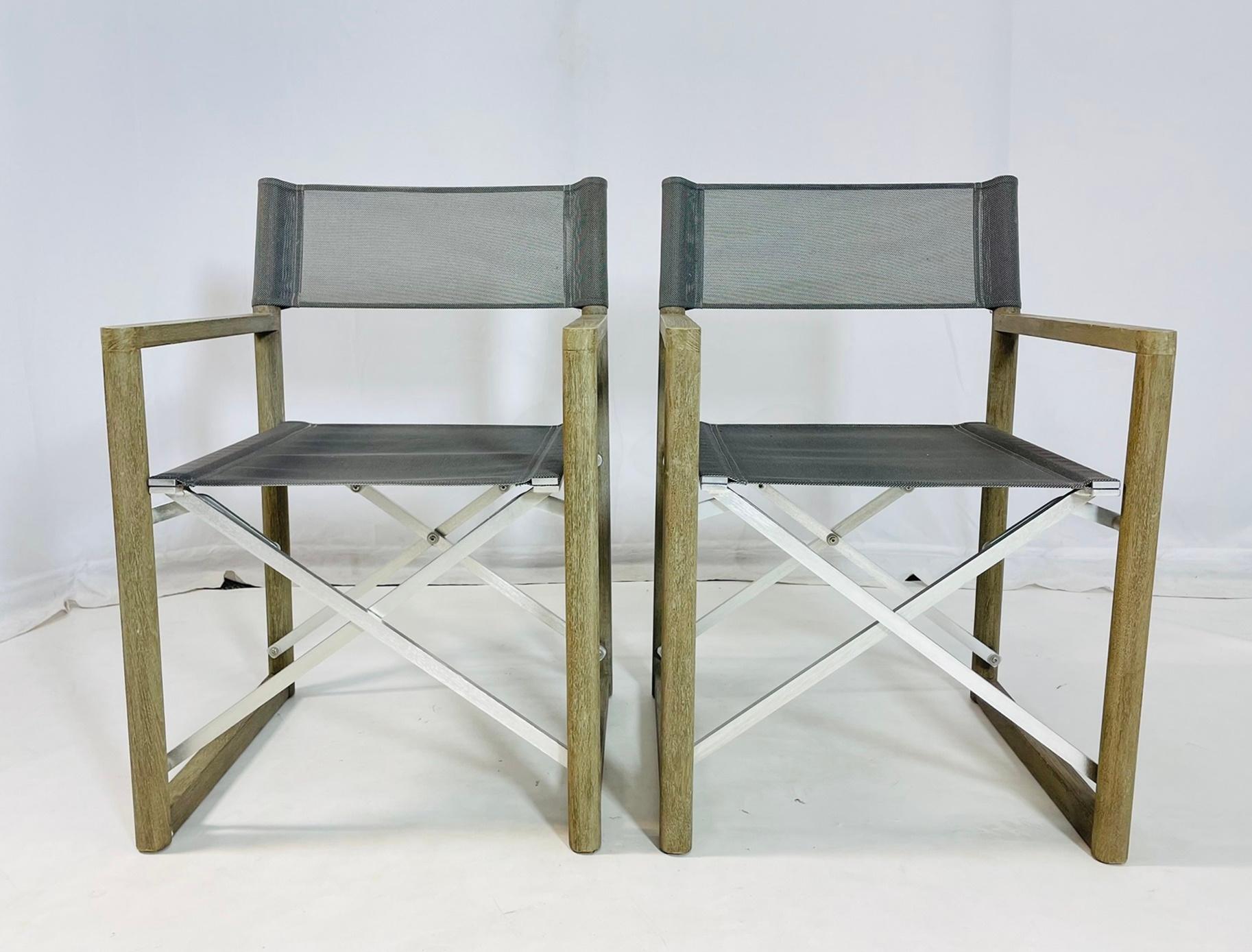 Set di sei sedie pieghevoli in teak di The Condos Brothers per Restoration Hardware in vendita 10