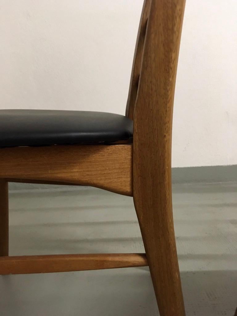 Set of Six Teak Ladder Dining Chair by Niels Koefoed, Denmark, circa 1960 For Sale 3