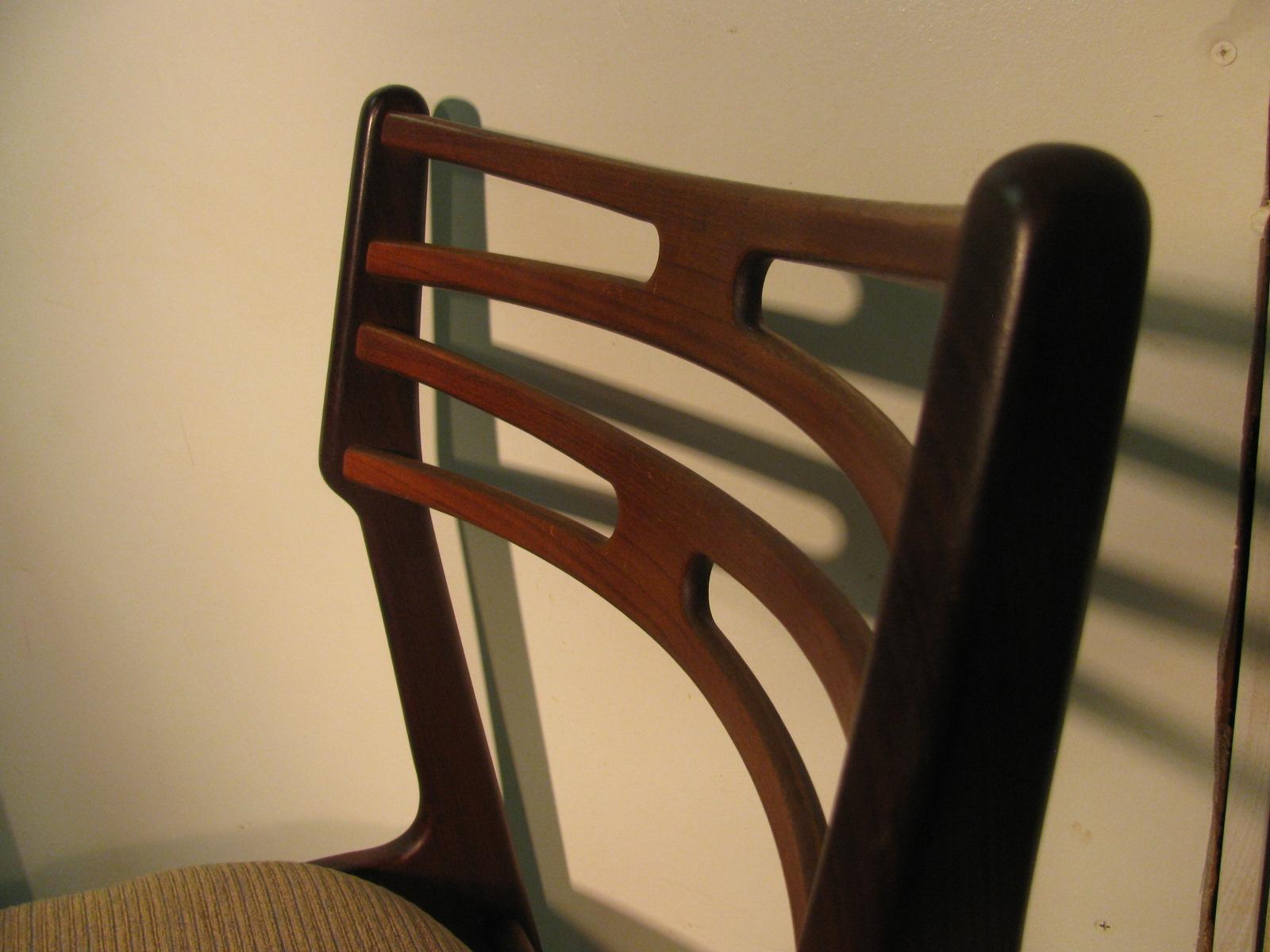 Set of Six Teak Mid Century Modern Danish Dining Room Chairs In Good Condition In Port Jervis, NY