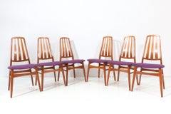 Set of Six Teak Mid-Century Modern Dining Room Chairs, 1960s
