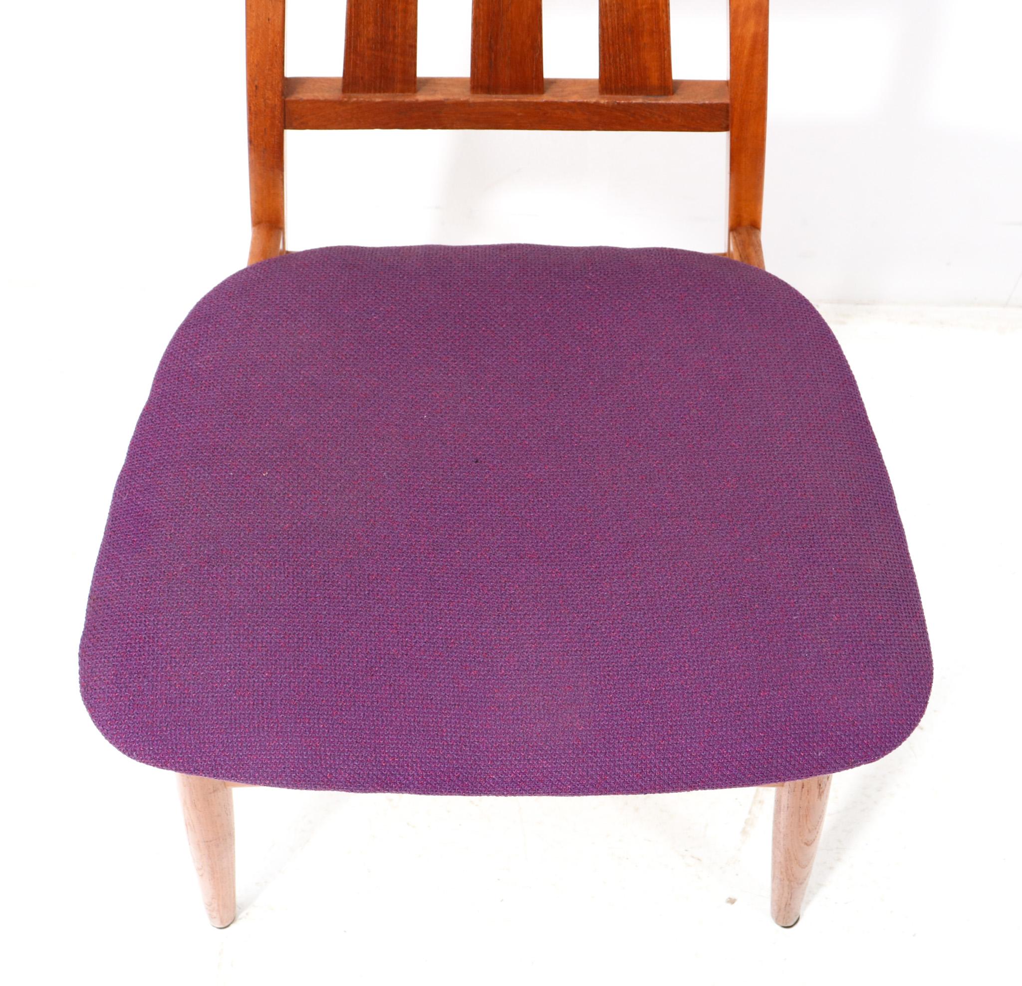 Set of Six Teak Mid-Century Modern Dining Room Chairs, 1960s For Sale 3