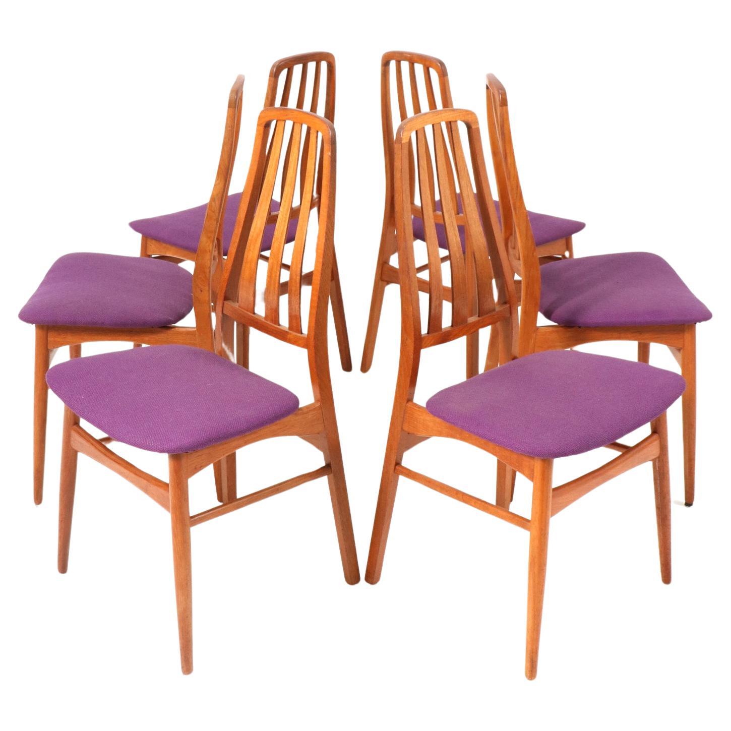 Set of Six Teak Mid-Century Modern Dining Room Chairs, 1960s