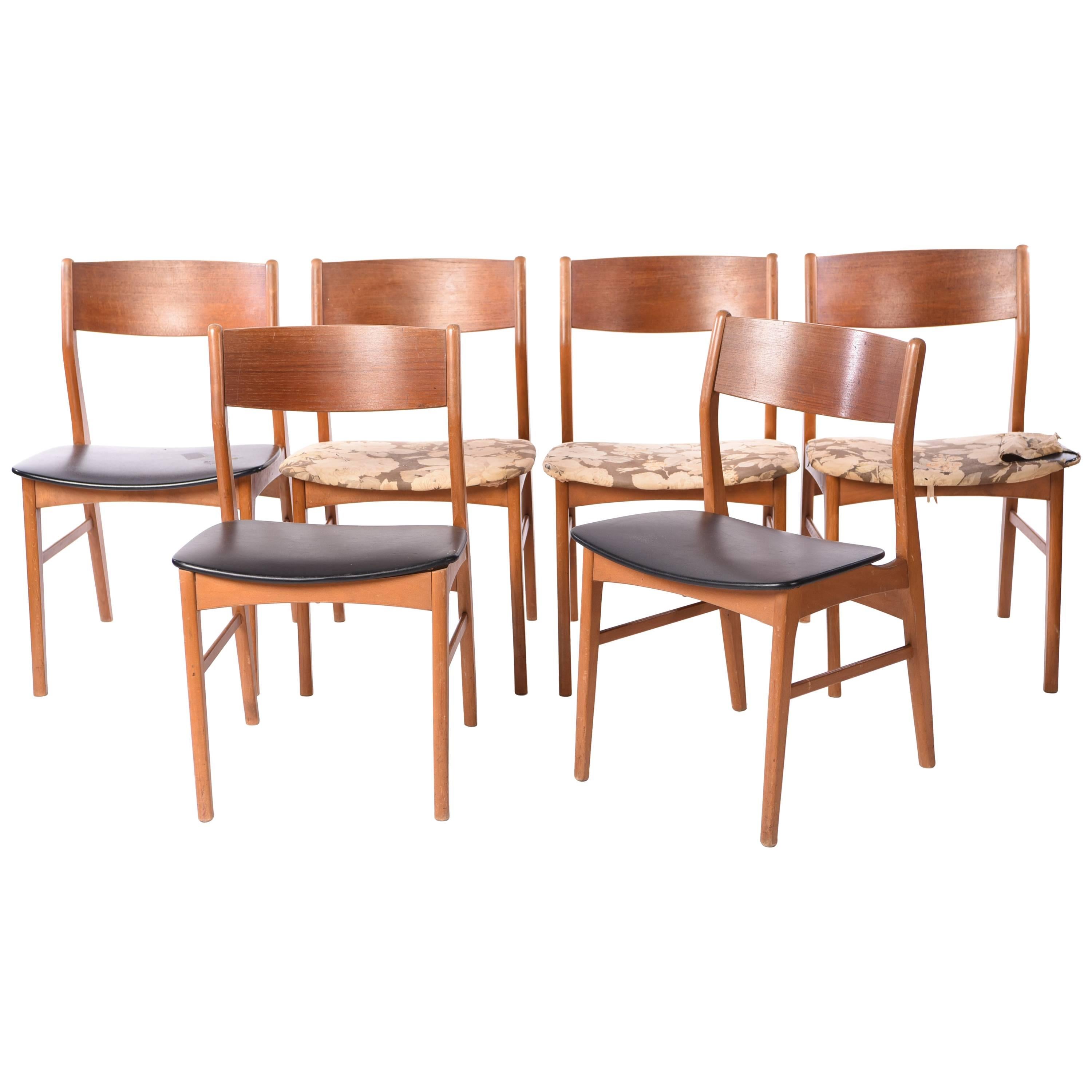 Set of Six Teak Sorø Stolefabrik Side Chairs