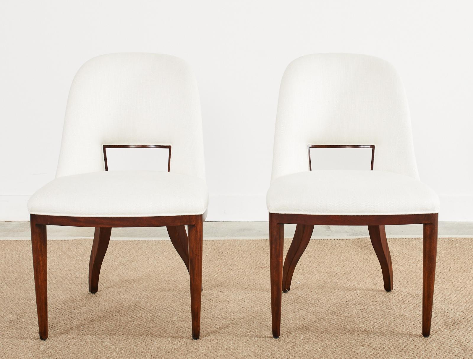 Contemporary Set of Six Theodore Alexander Sommer Dining Chairs
