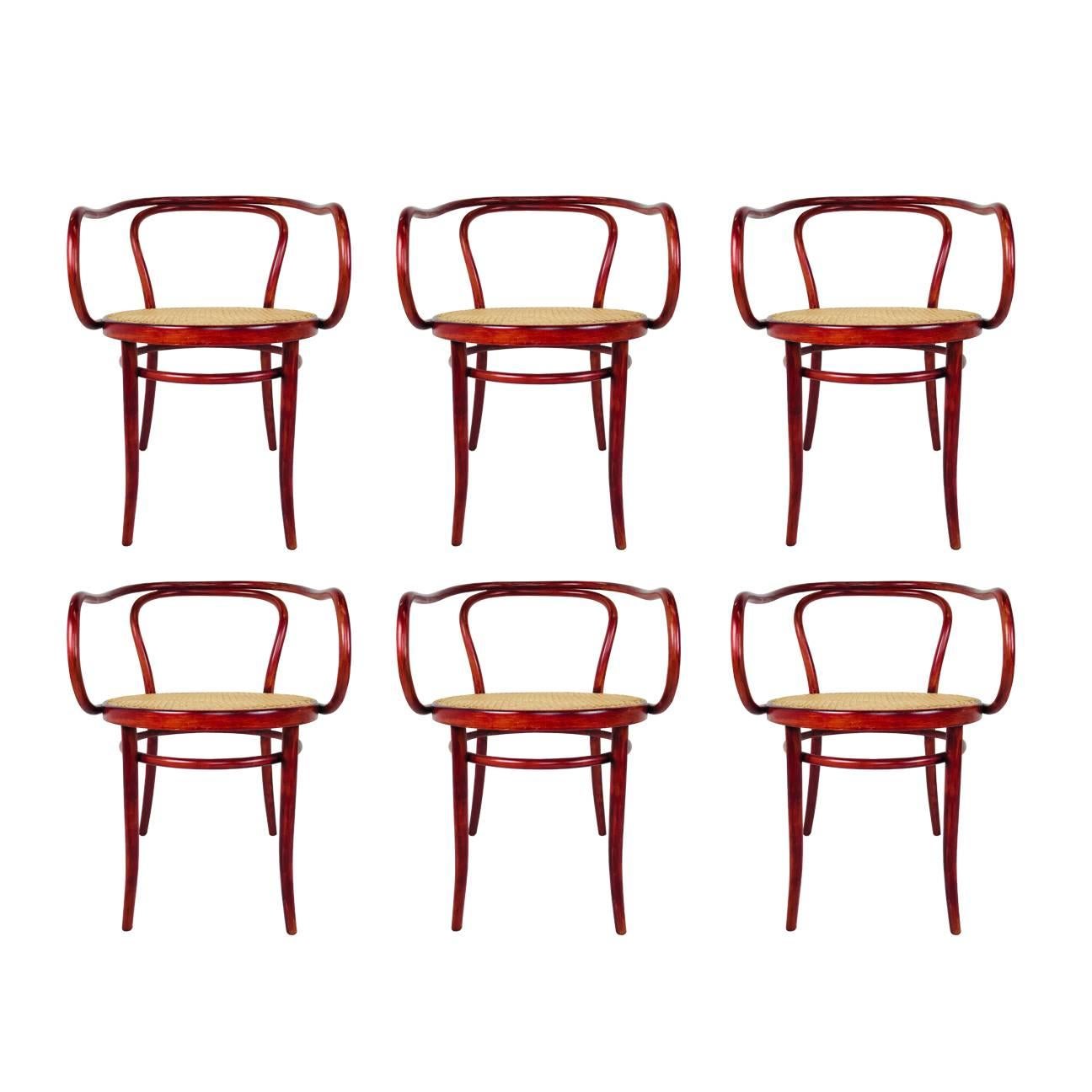 Set of Six Thonet Bentwood Armchairs