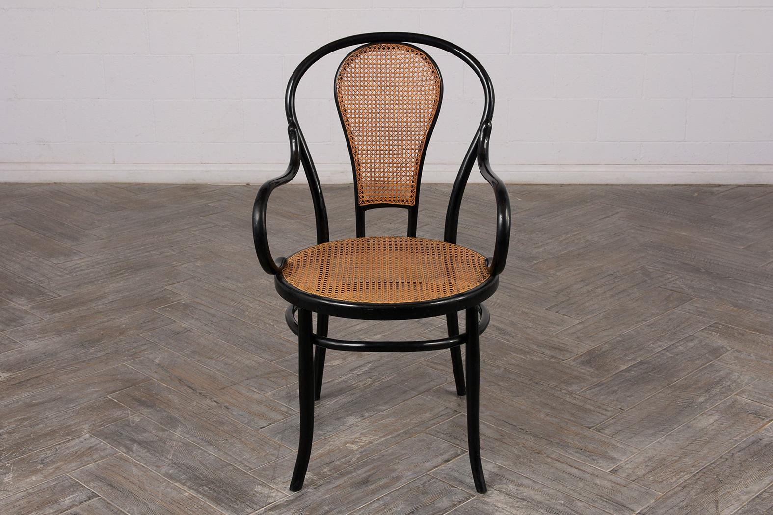 Caning Set of Thonet Bentwood Dining Chairs