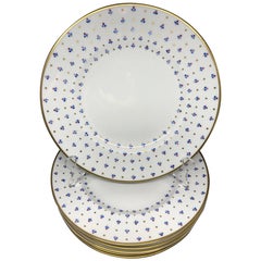 Set of Six Tiffany & Co. Gold Rimmed French Plates