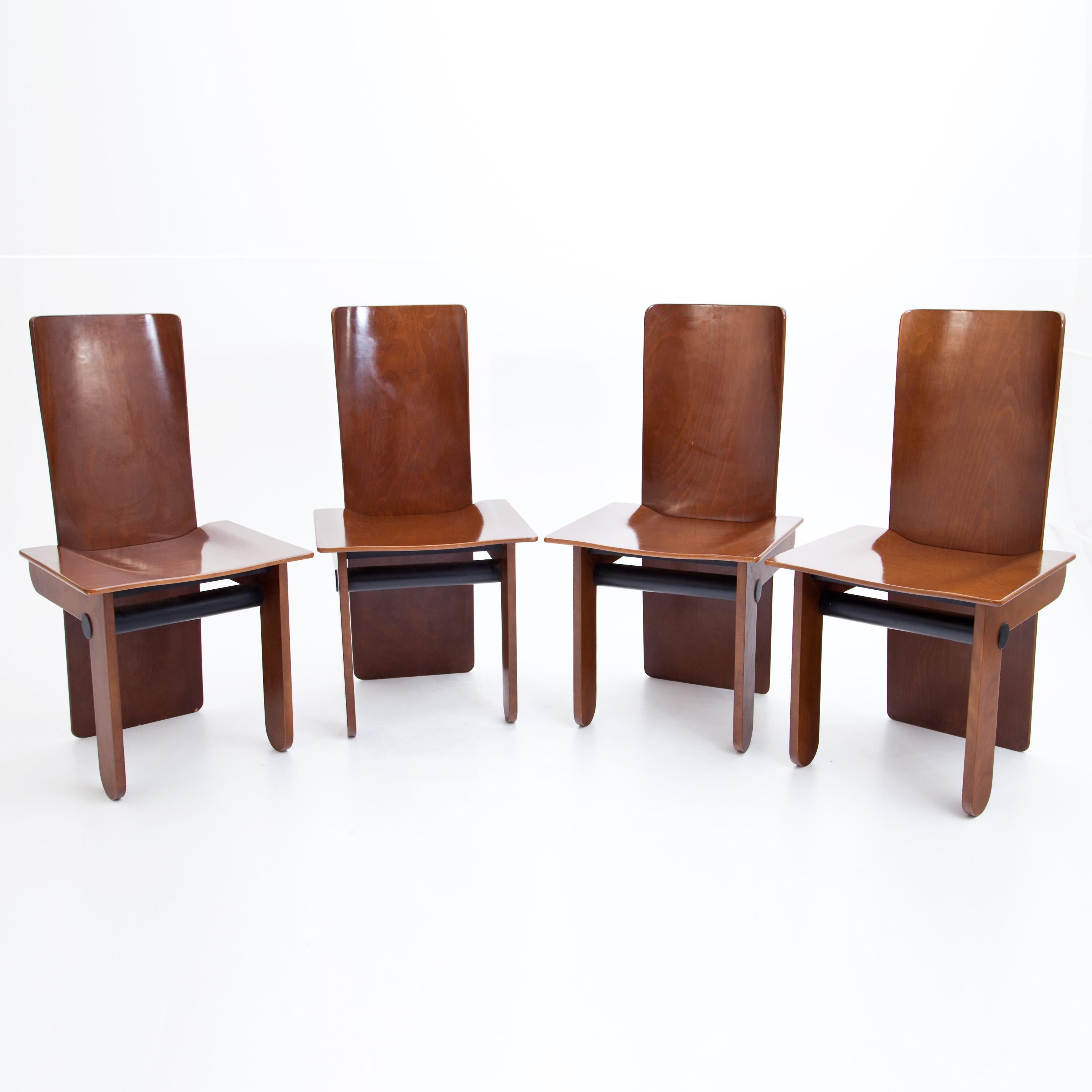 Mid-Century Modern Set of Six Tobia Scarpa Chairs for Gavina, Italy, 1970s
