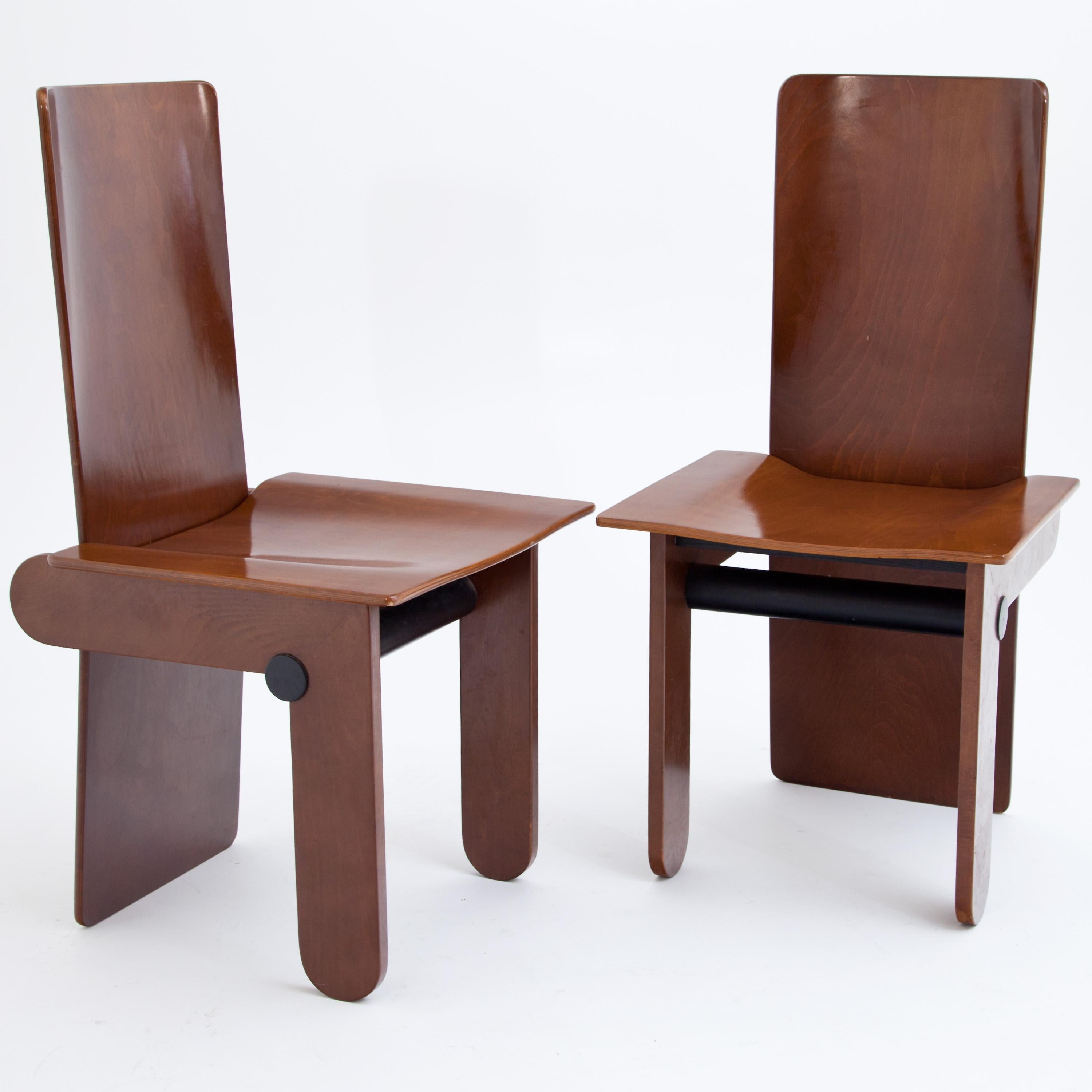 Late 20th Century Set of Six Tobia Scarpa Chairs for Gavina, Italy, 1970s