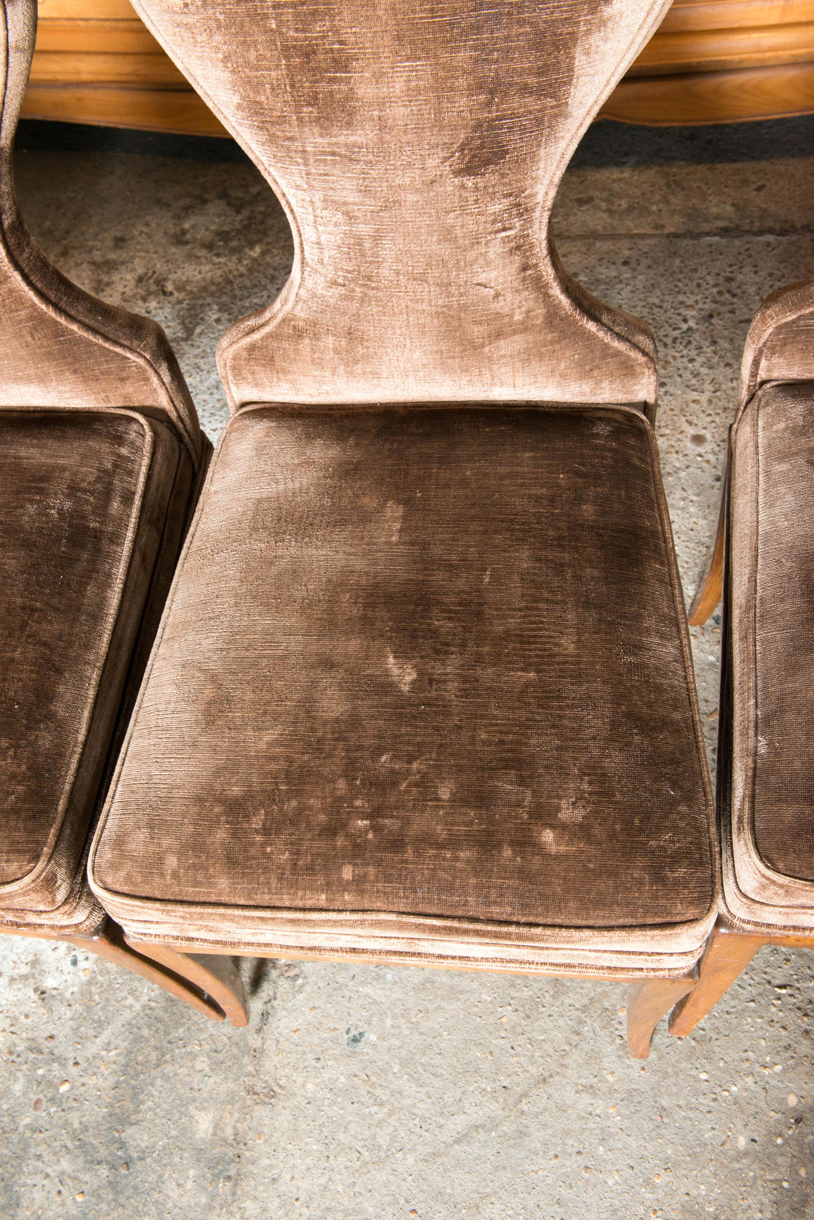 Milieu du XXe siècle Ensemble de six chaises de salle à manger Tommi Parzinger en vente