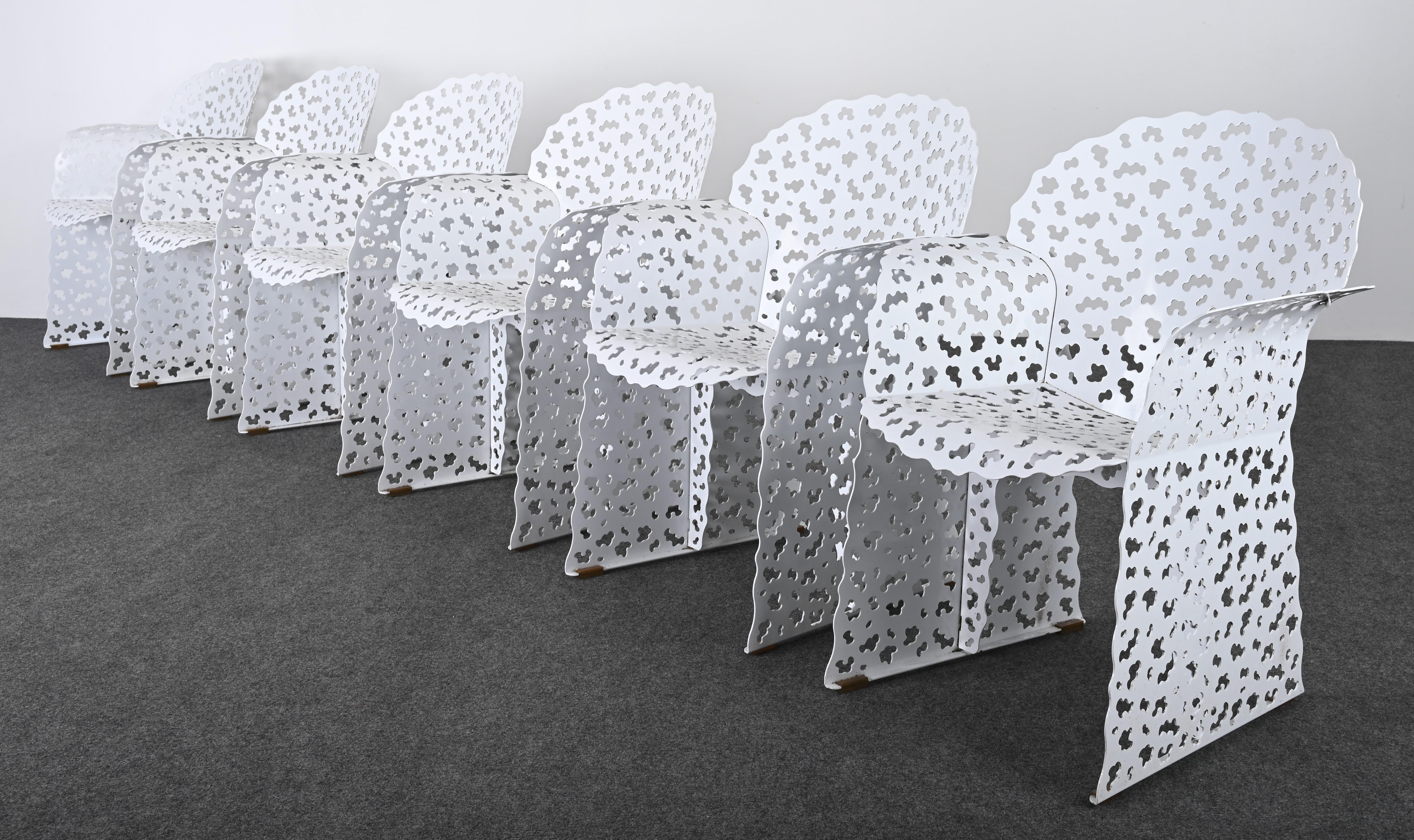Moderne Ensemble de six chaises de salle à manger de la collection Topiary de Richard Schultz pour Knoll, 1997 en vente