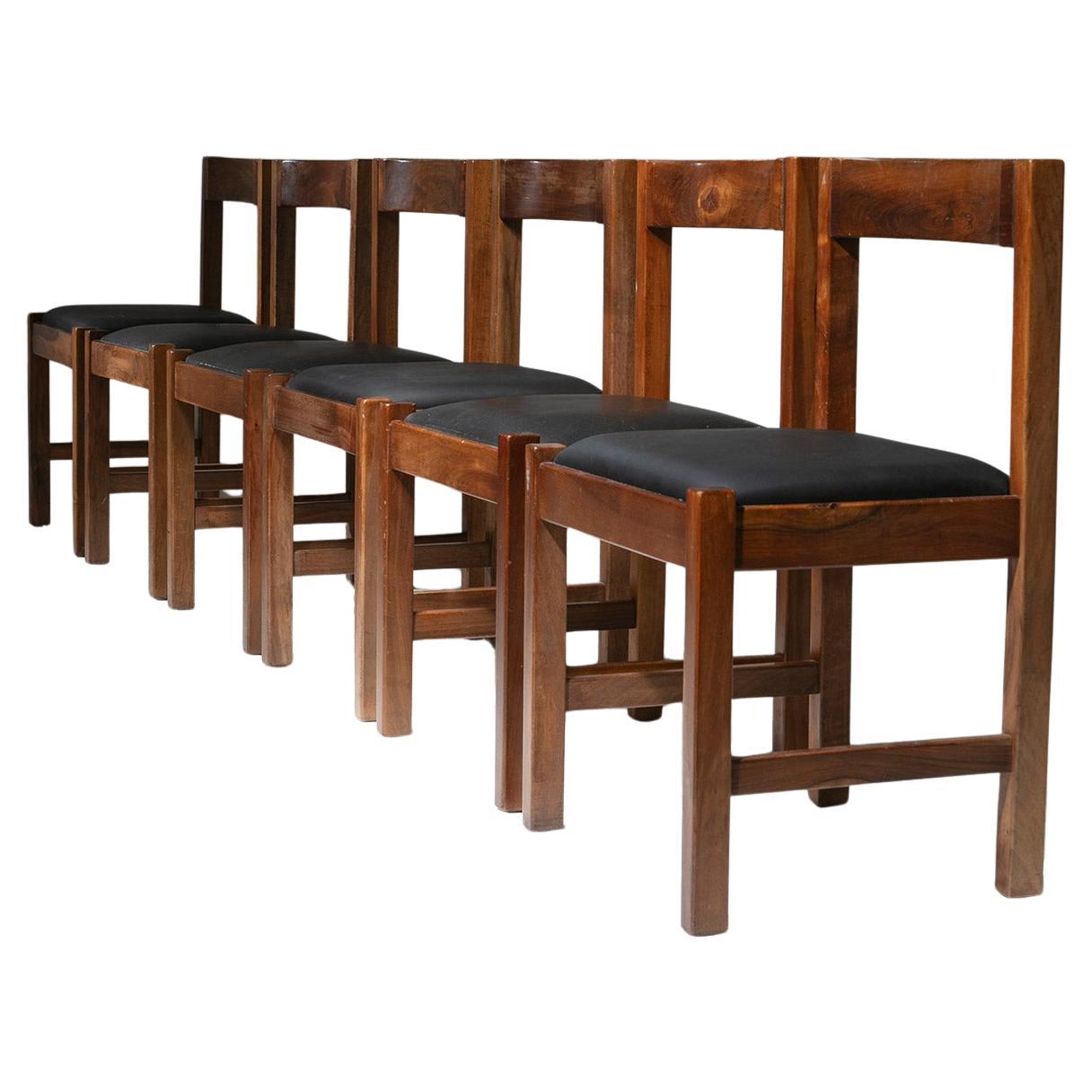 Set of Six "Torbecchia" Chairs by Giovanni Michelucci for Poltronova, Italy, 196