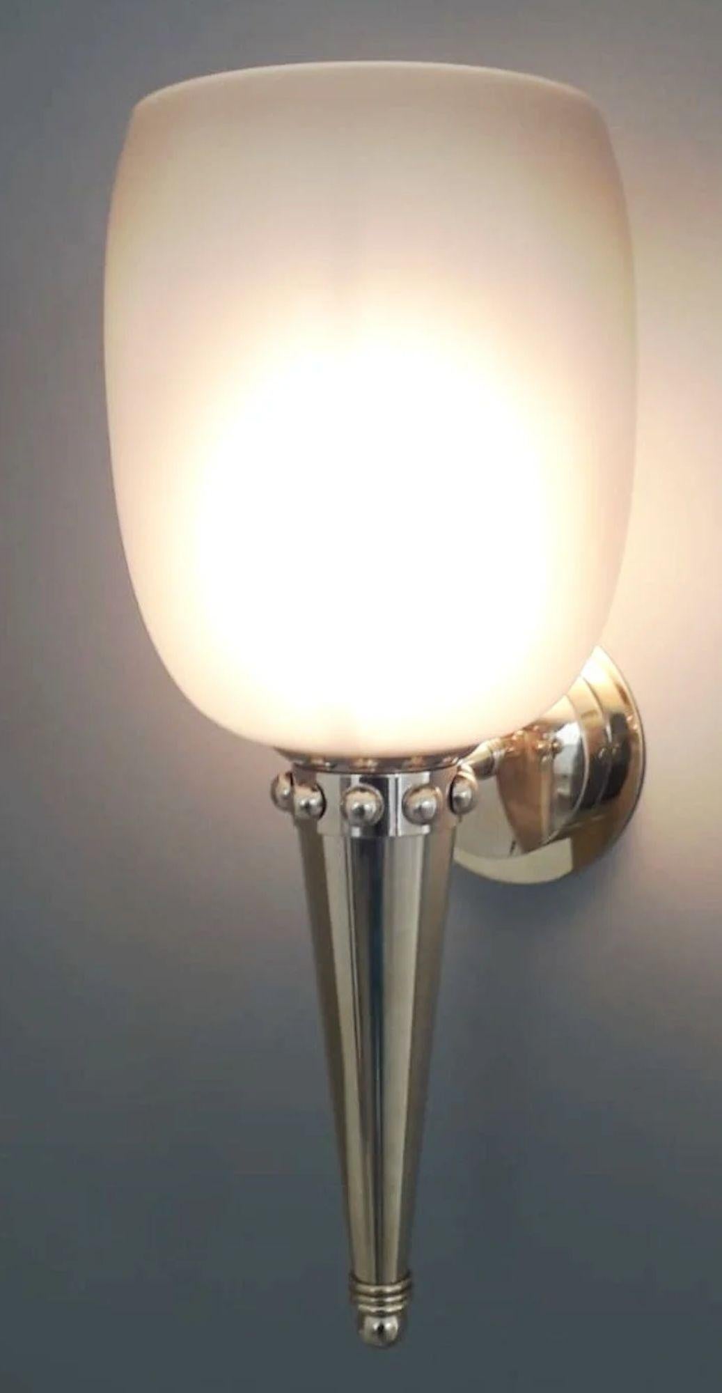 Metà XX secolo Set di sei torce di Barovier e Toso - Vetro grigio di Murano e ottone, anni '50. in vendita