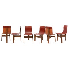 Set of Six "Tre 3" Chairs by Angelo Mangiarotti for Skipper, 1978