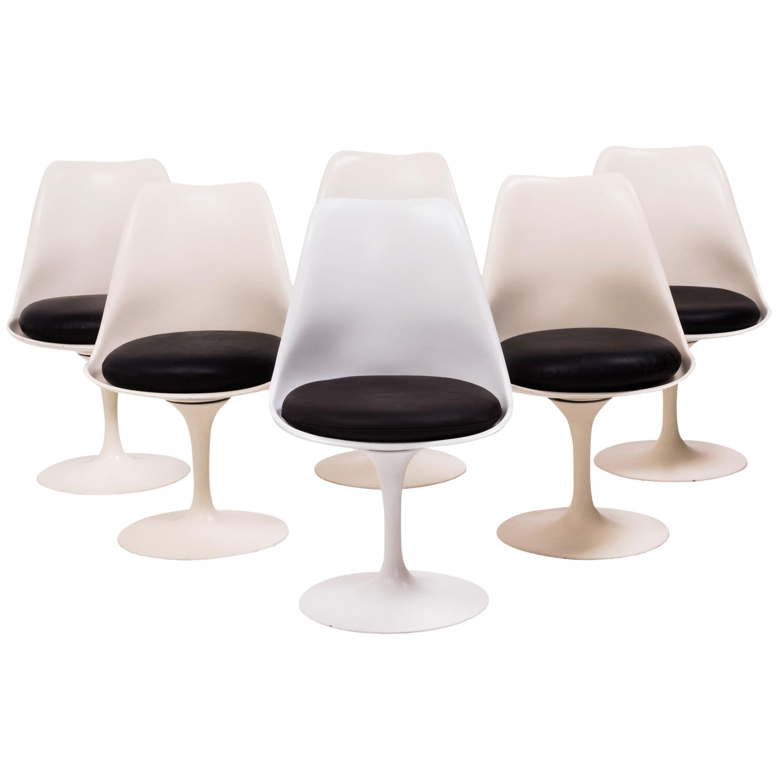 Set of Six Tulip Chairs as Originally Designed by Eero Saarinen, 1980s