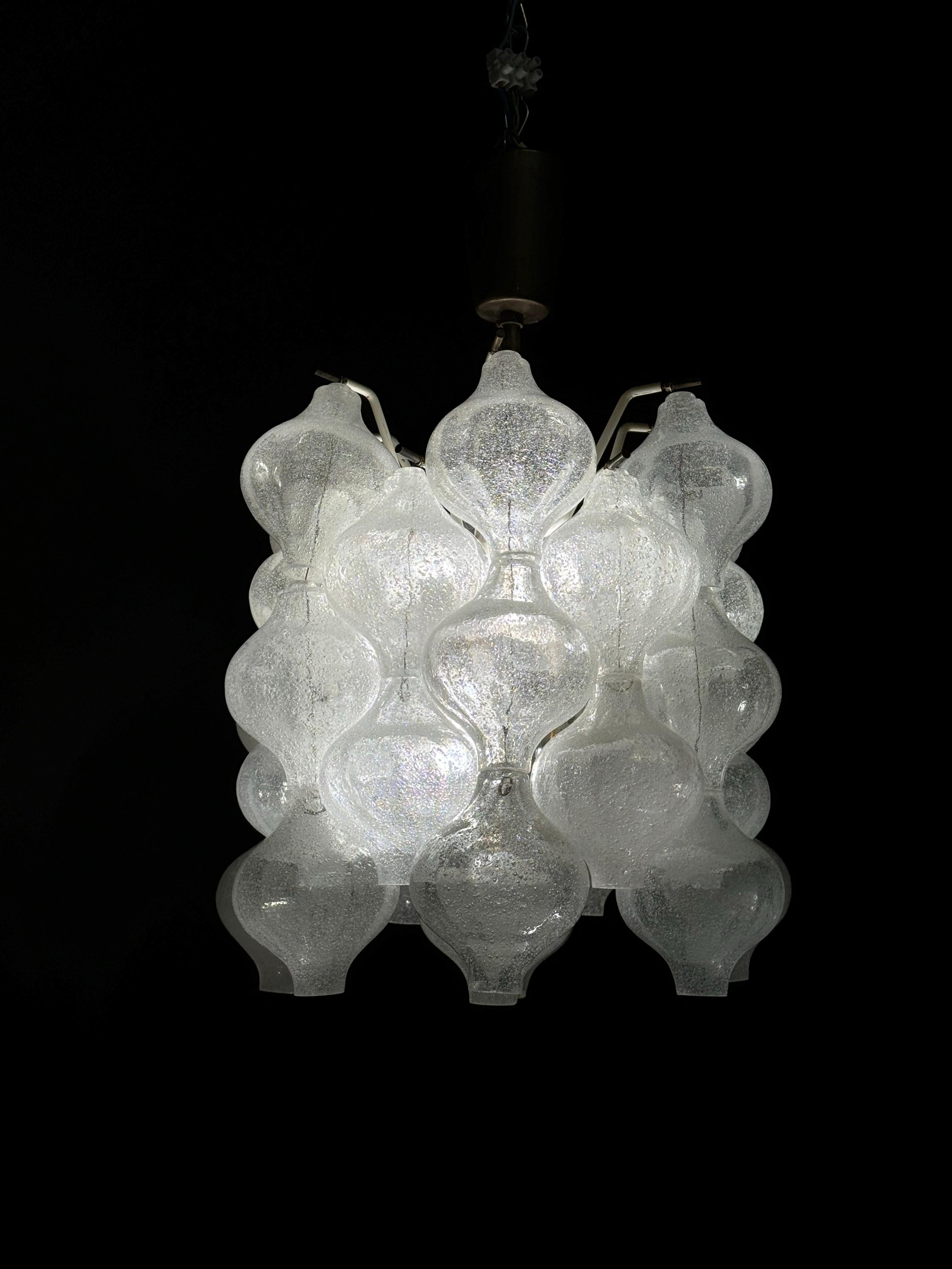 Austrian Set of Six 'Tulipan' Chandeliers by J.T.Kalmar, Vienna, circa 1960s For Sale
