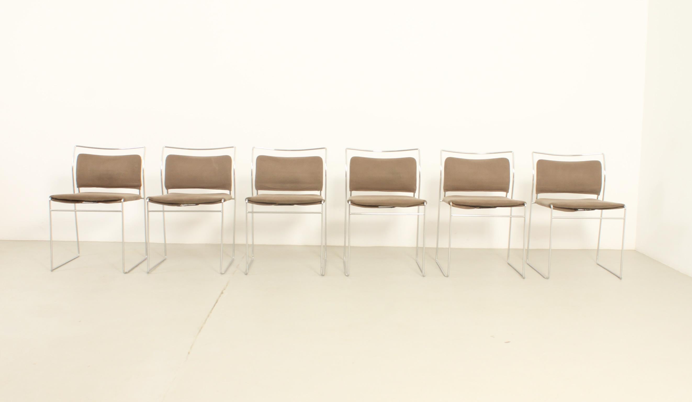 Mid-Century Modern Set of Six Tulu Chairs by Kazuhide Takahama for Simon International, 1967