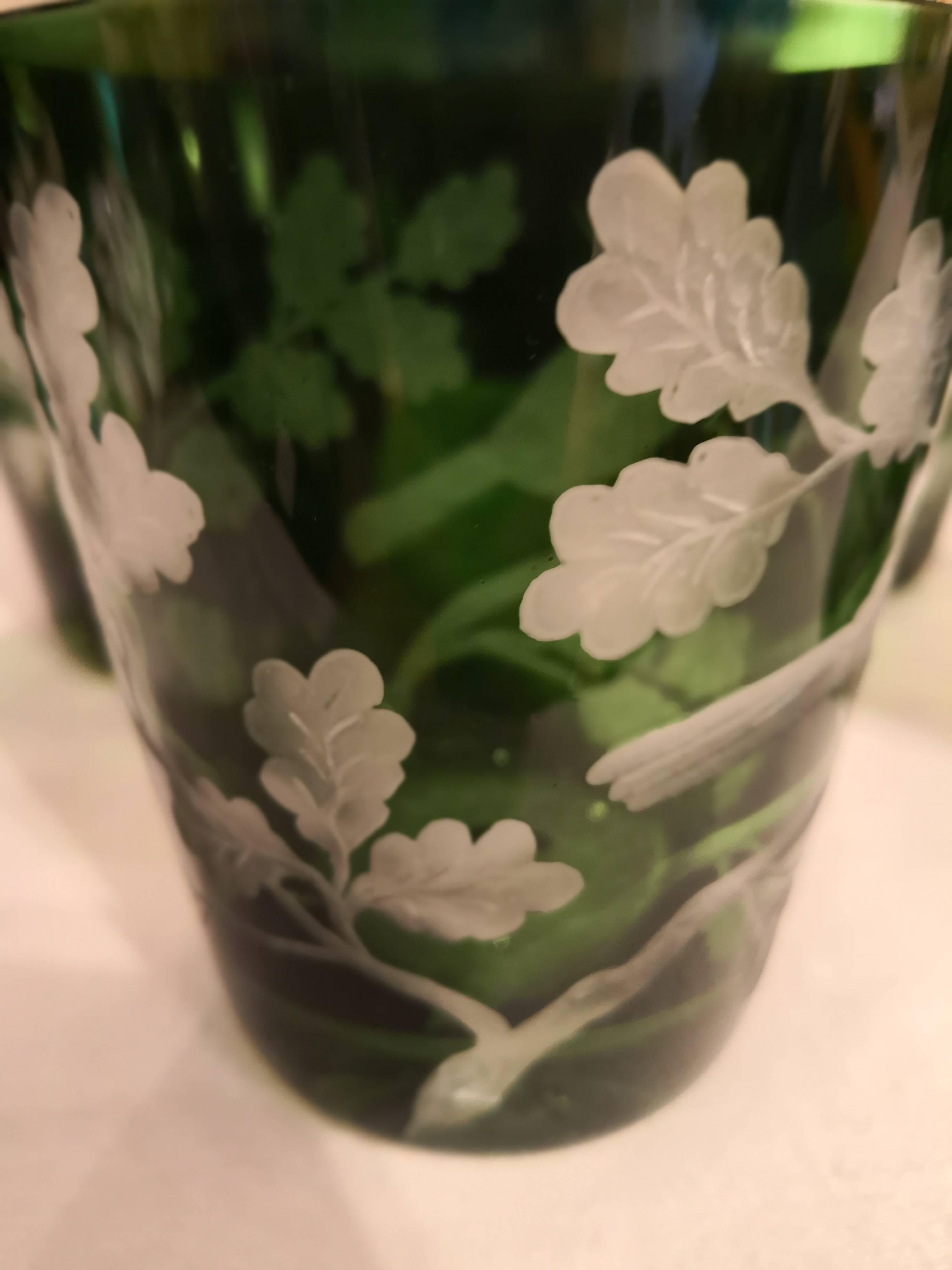 German  Country Style Set of Six Tumbler Green Sofina Boutique Kitzbuehel For Sale