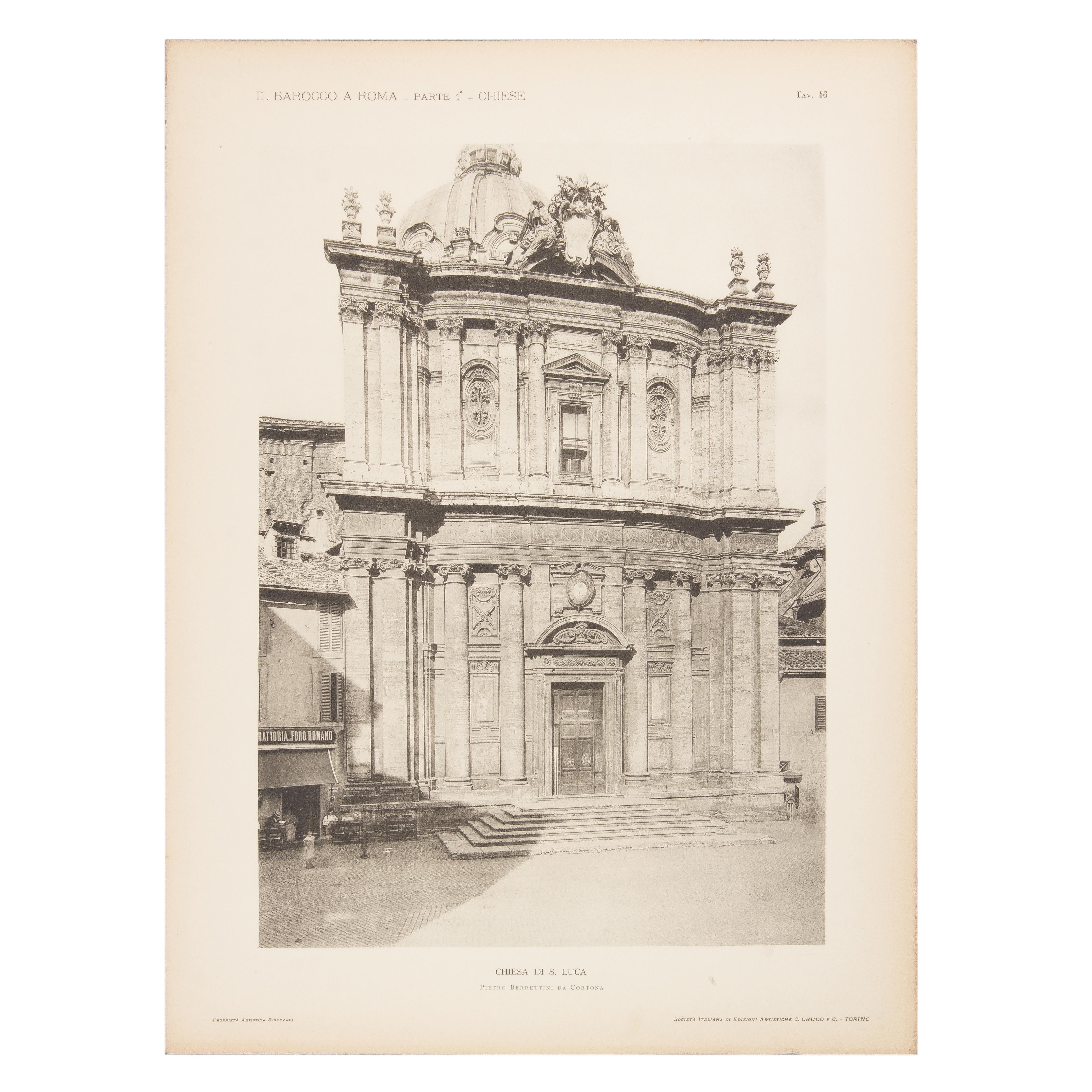 Set of Six Unframed Architectural Prints, Italy, Early 1900s 6