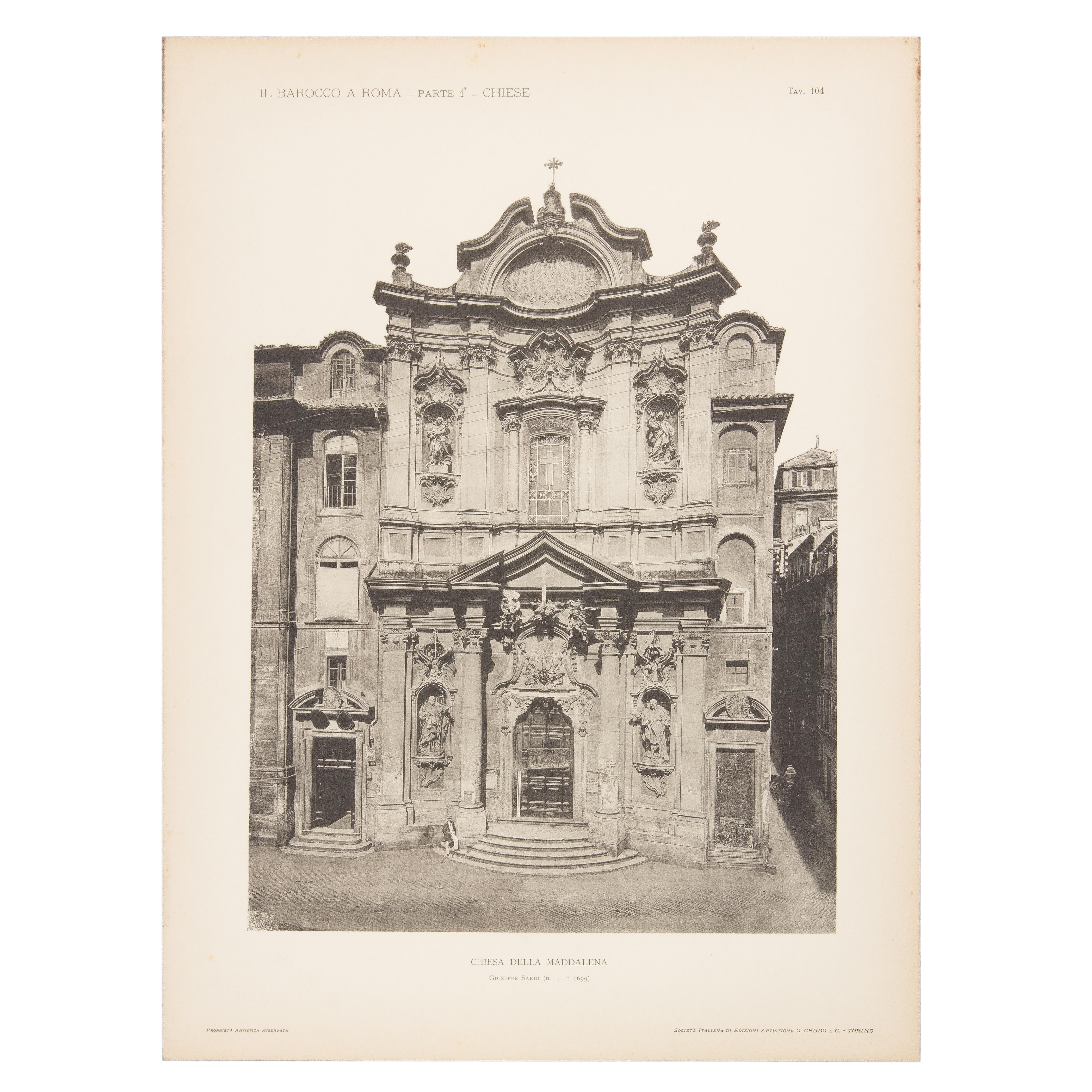 Set of Six Unframed Architectural Prints, Italy, Early 1900s 7