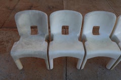 Set of Six Universale Stacking Dining Chairs by Joe Colombo for Kartell