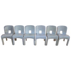 Set of Six Universale Stacking Dining Chairs by Joe Colombo for Kartell