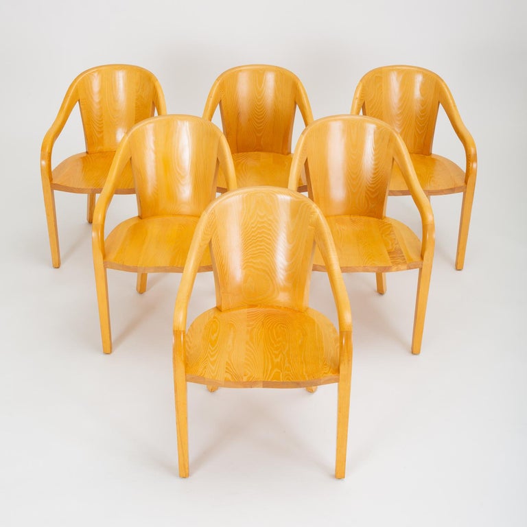 Set of Six University Chairs by Ward for Brickel Associates at 1stDibs ward
