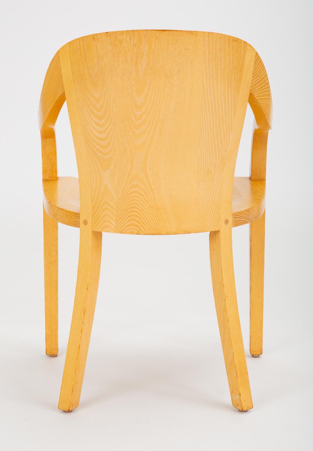 Ash Set of Six University Chairs by Ward Bennett for Brickel Associates