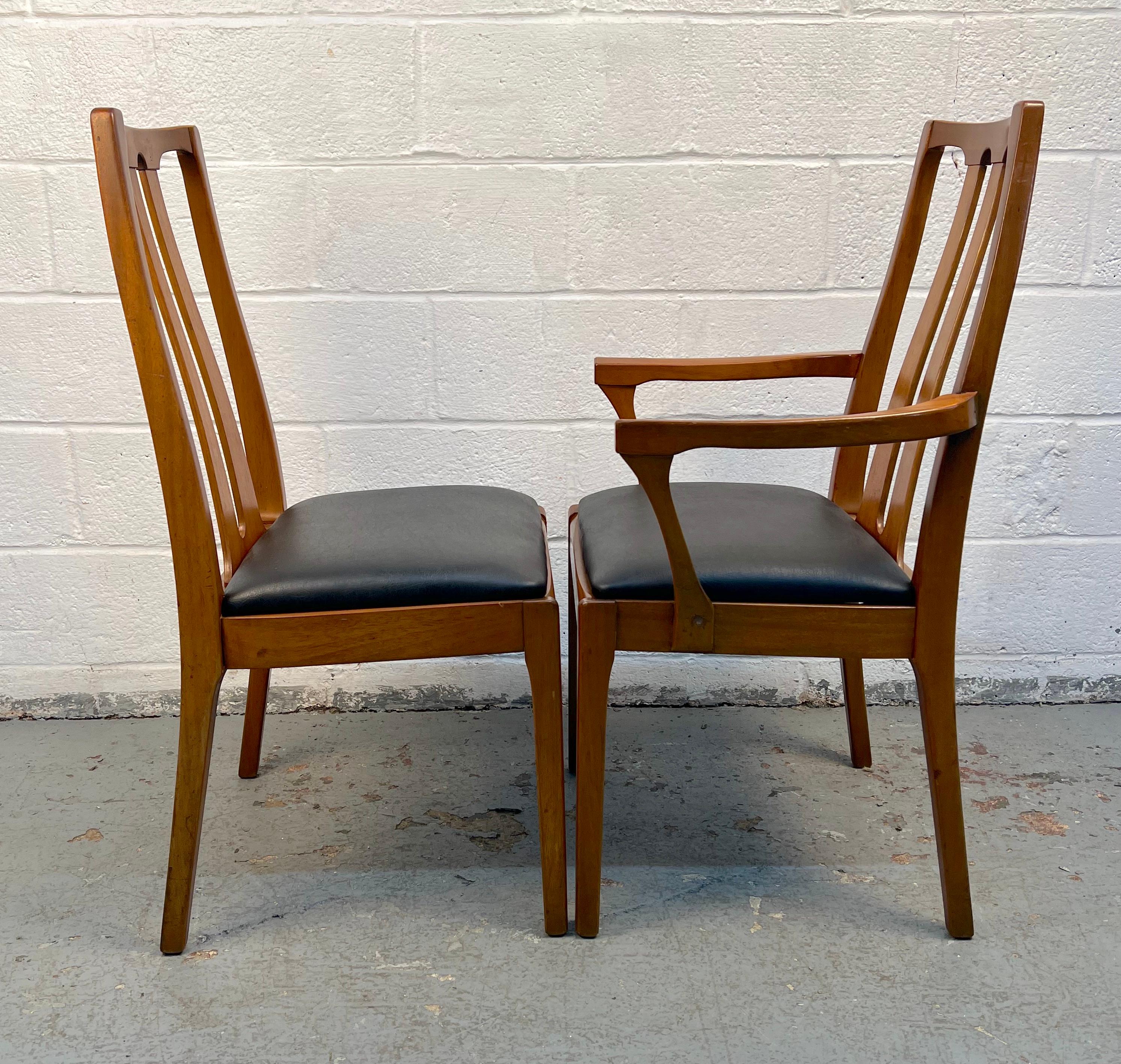 Juego de seis sillas de comedor danesas tapizadas en venta 3