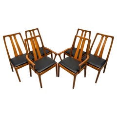 Set of Six Upholstered Danish Dining Chairs