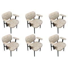 Set Of Six Upholstered Dining Chairs, France, 1960s