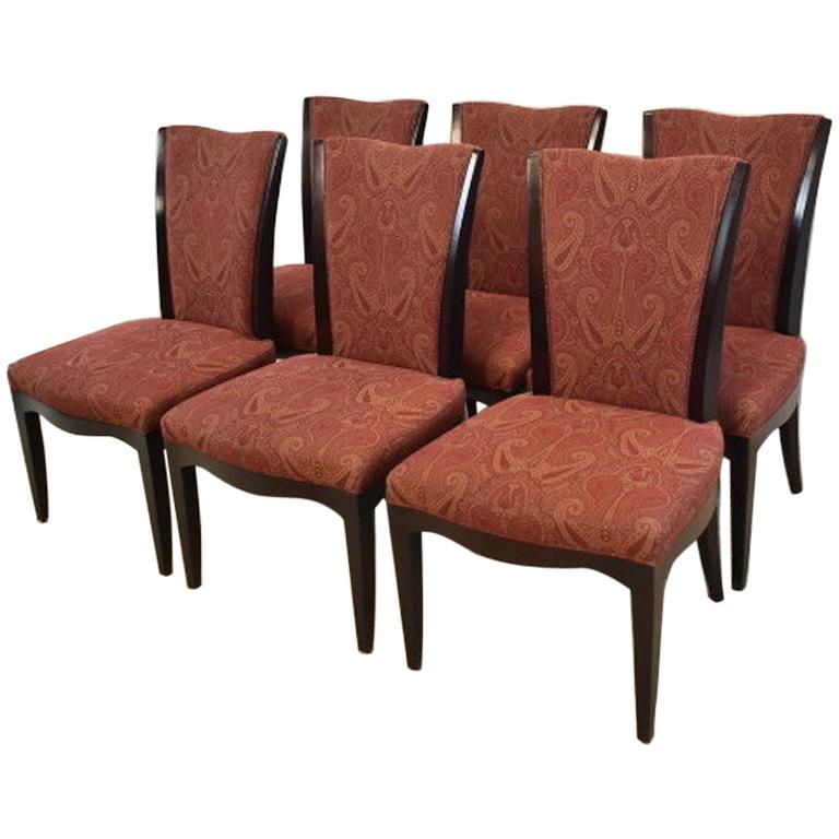 Set of Six Upholstered Dining Room Chairs by Barbara Barry for Baker