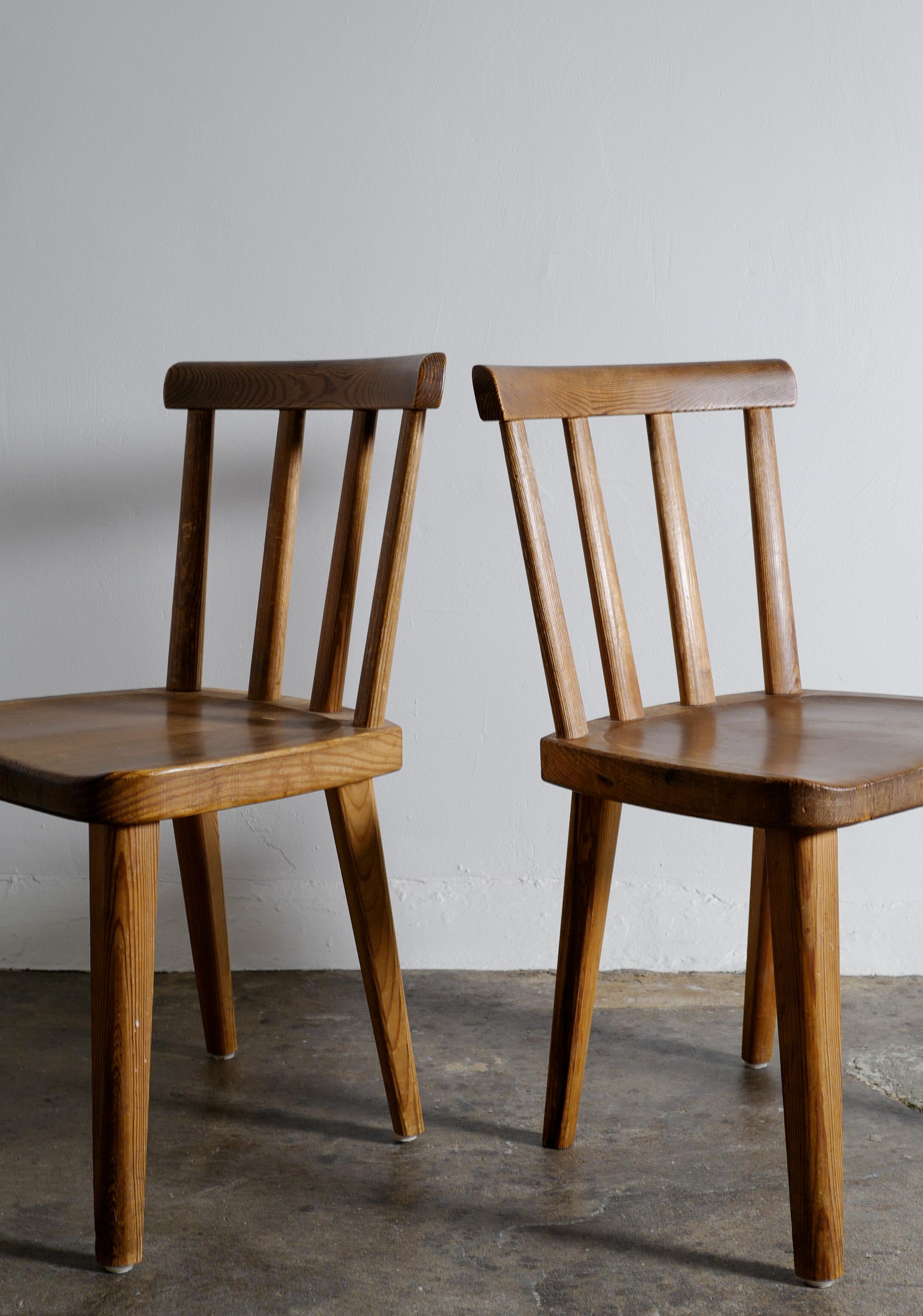 Scandinavian Modern Set of Six Utö Chairs by Axel Einar Hjorth in Pine for Nordiska Kompaniet, 1930s
