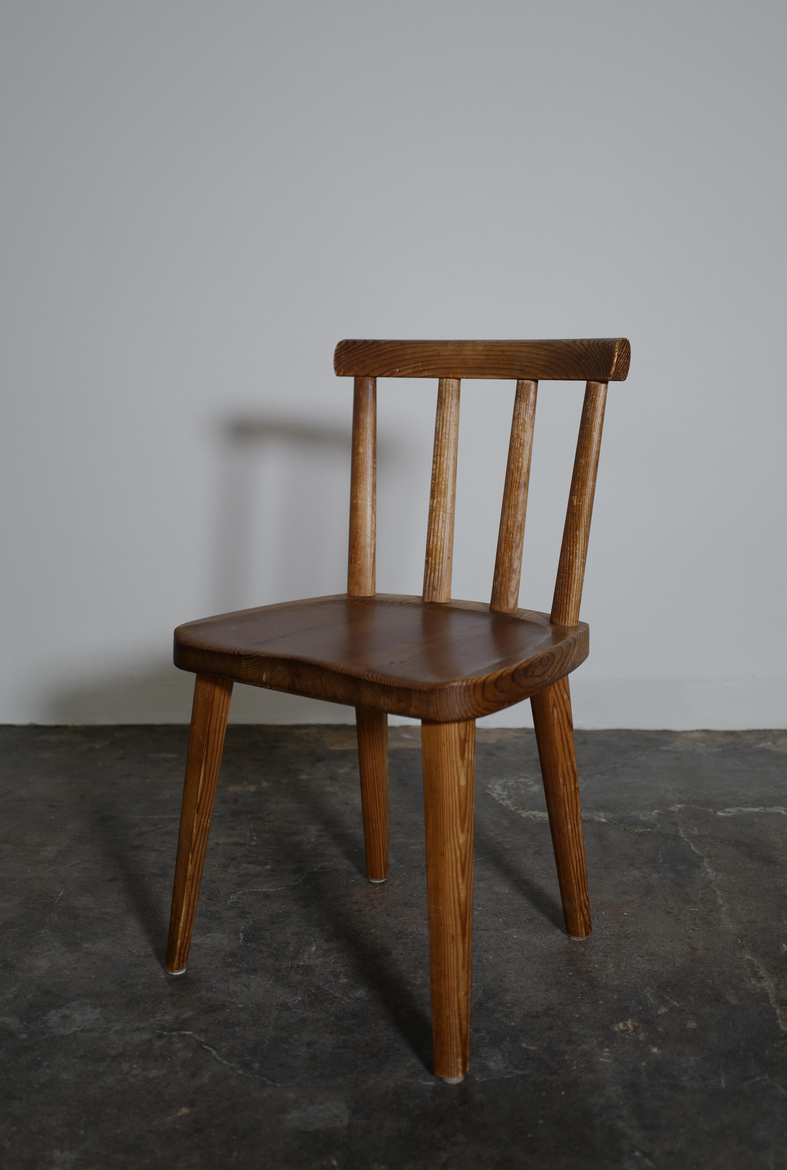 Mid-20th Century Set of Six Utö Chairs by Axel Einar Hjorth in Pine for Nordiska Kompaniet, 1930s