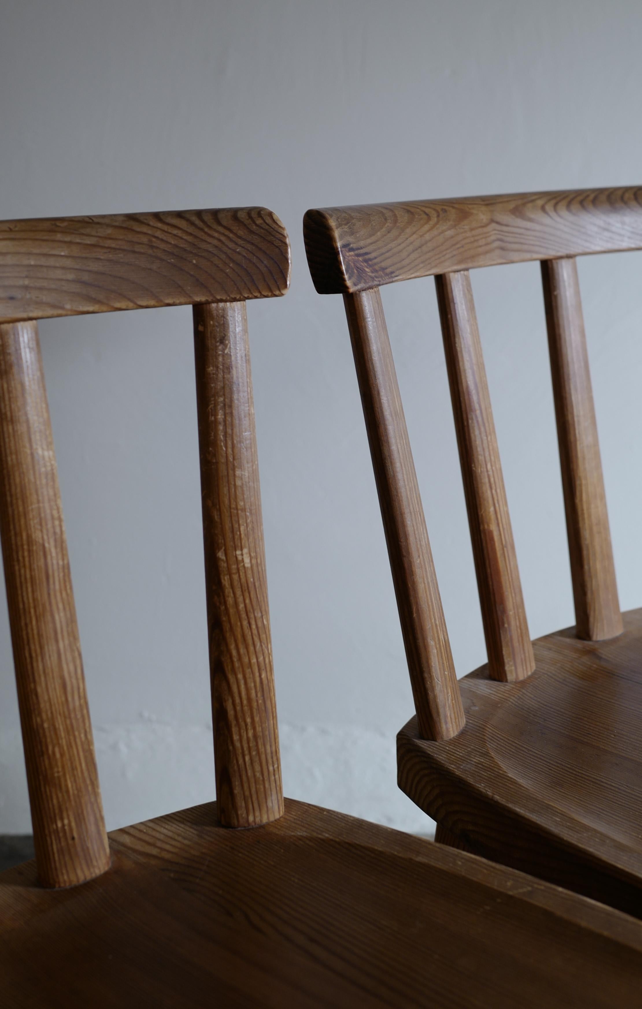Set of Six Utö Chairs by Axel Einar Hjorth in Pine for Nordiska Kompaniet, 1930s 2