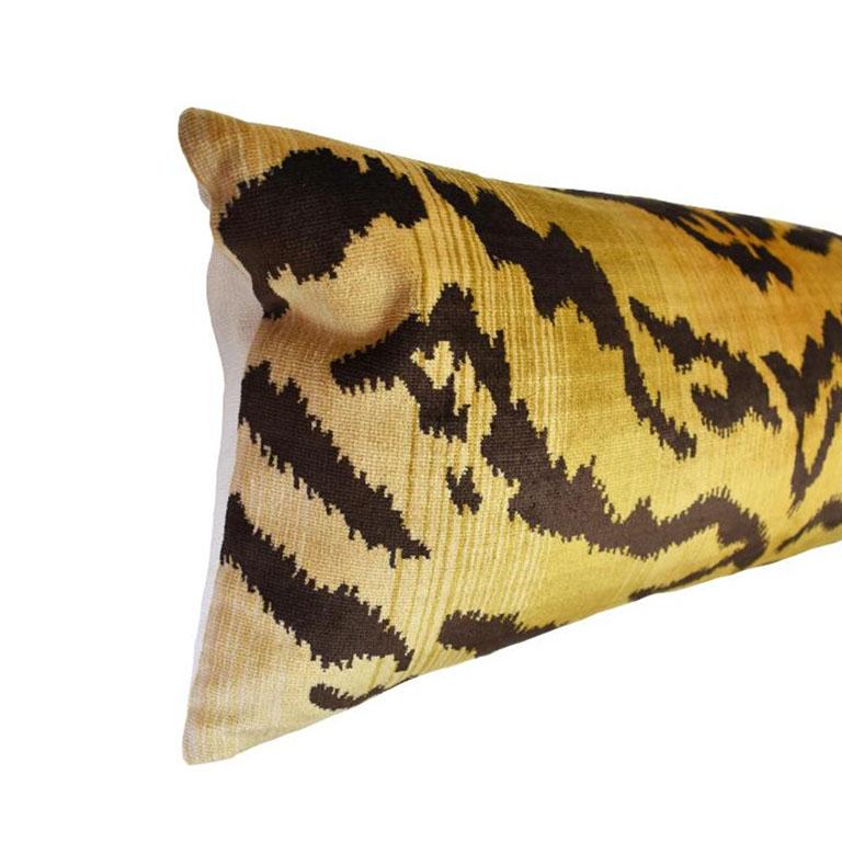 Set of Six Velvet Le Tigre Down Fill Pillows in Various Shapes For Sale 4