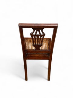 Set of Six Venetian Walnut Chairs, Louis XVI Period