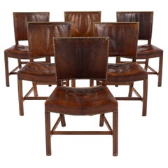 Set of six very early Barcelona chairs by Kaare Klint