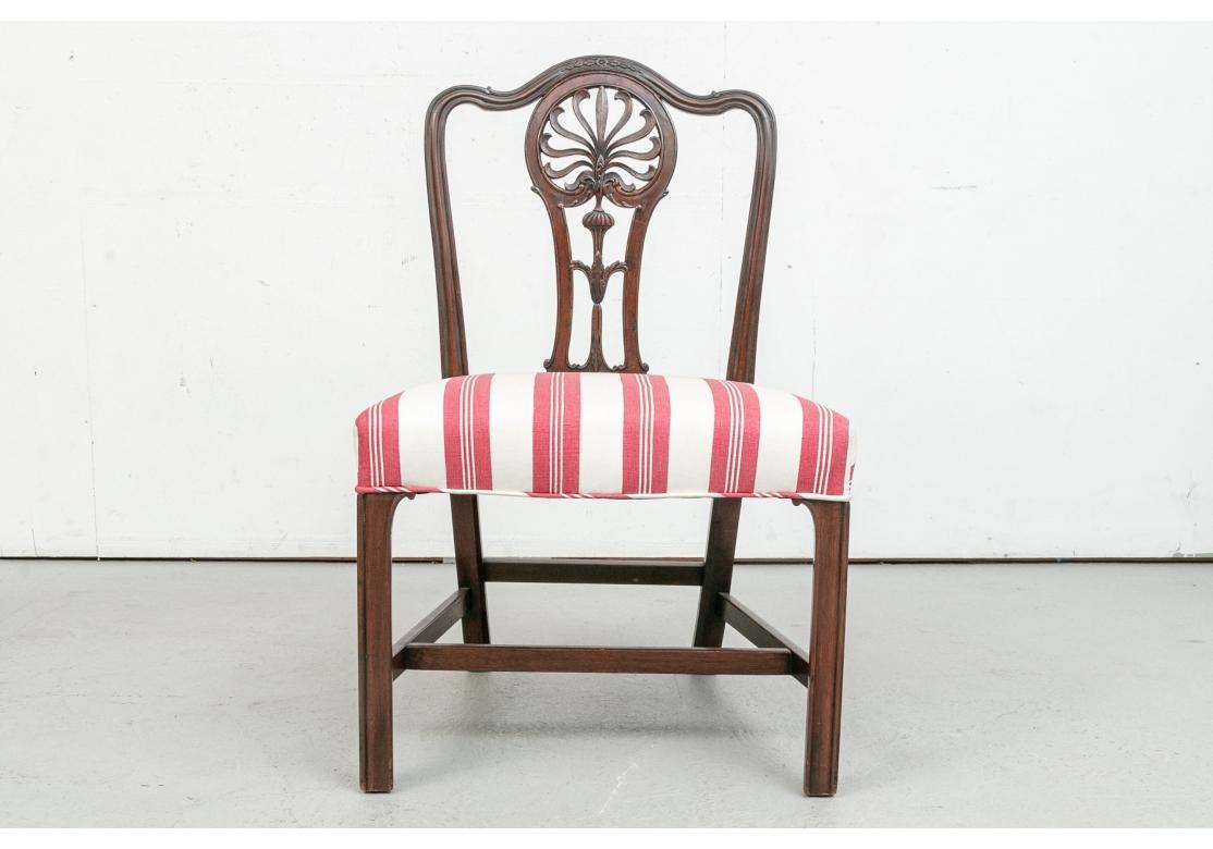 Bois Ensemble de six très belles chaises d'appoint anciennes de style Hepplewhite en vente