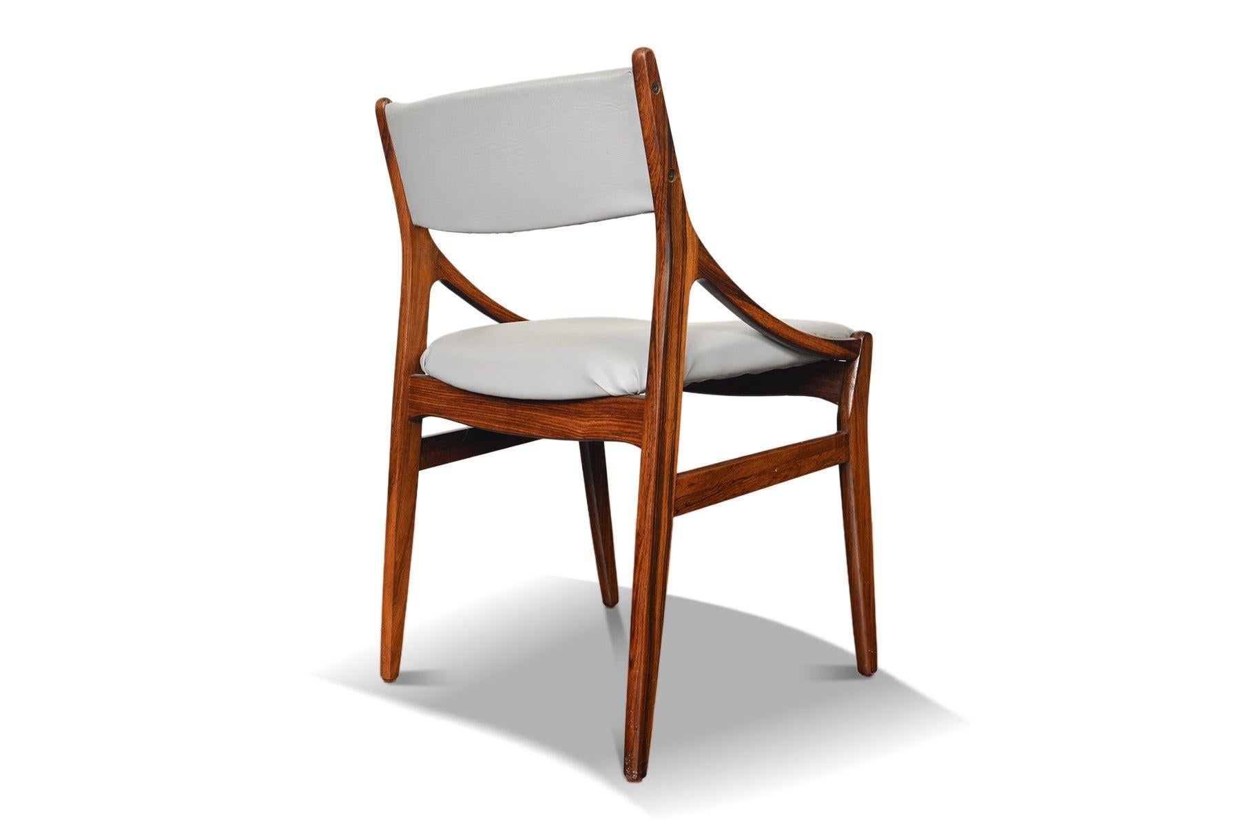 Set of Six Vestervig Eriksen Dining Chairs In Rosewood 4