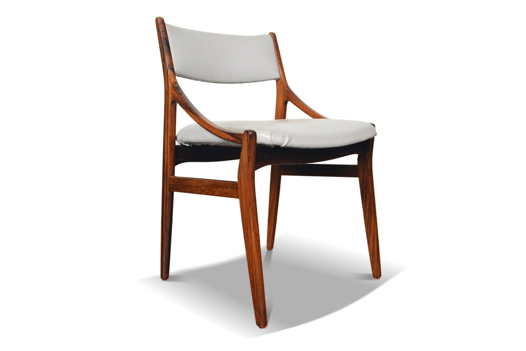20th Century Set of Six Vestervig Eriksen Dining Chairs In Rosewood