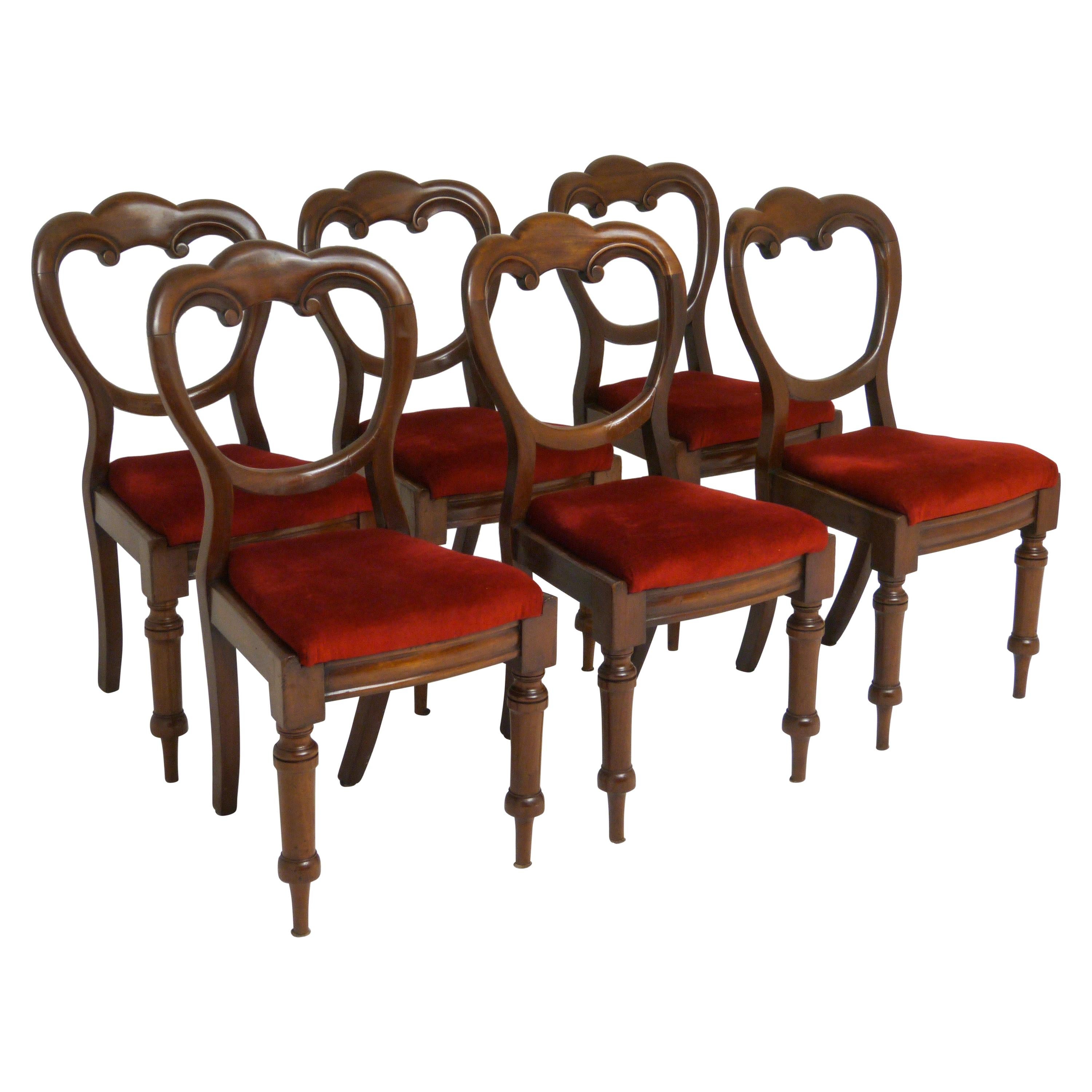 Set of Six Victorian Chairs