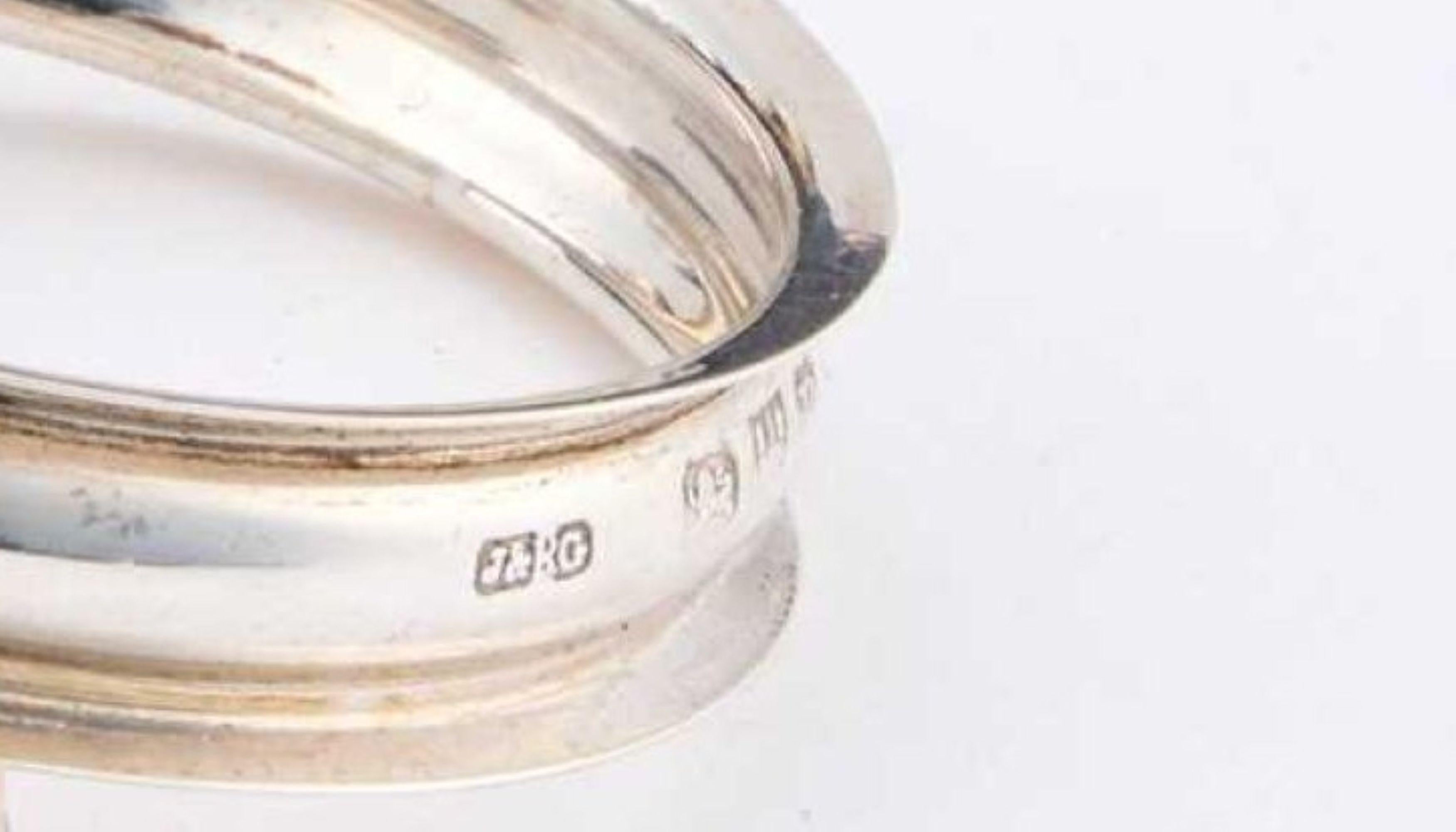 Inglese Set di sei portatovaglioli d'argento Chester vittoriano in vendita