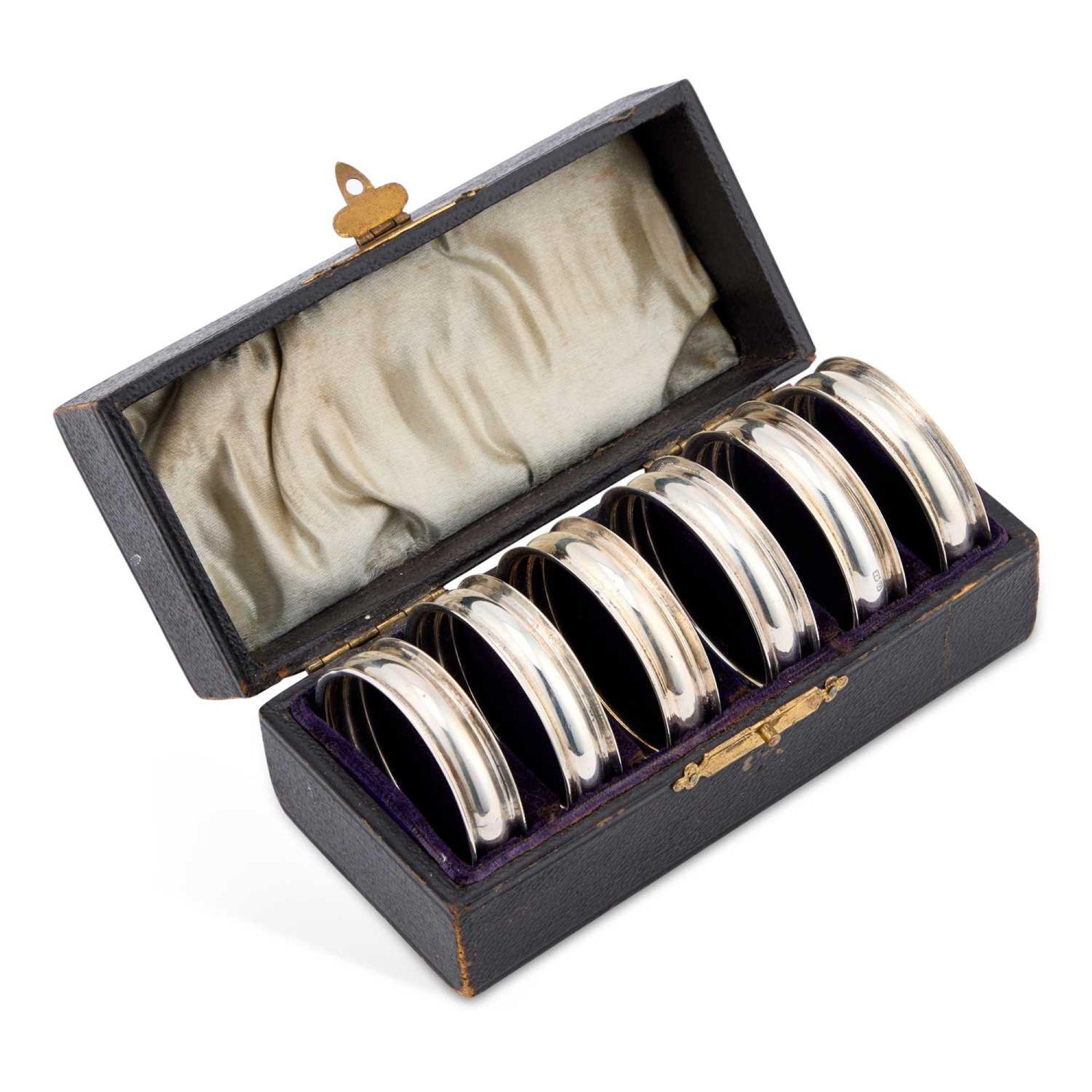 Set di sei portatovaglioli d'argento Chester vittoriano In condizioni buone in vendita a York, GB