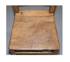 Set of Six Victorian Elm and Oak Dining Room Chairs Stunning Timber