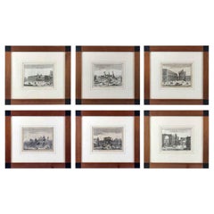 Set of Six Neoclassical Views of Milan, Six Italian Original Engravings 1751 