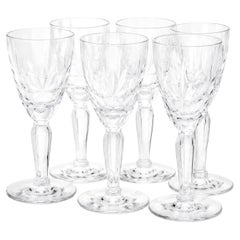 Sechser-Set amerikanischer Vintage-Likörgläser, 1950er Jahre, klares Glas
